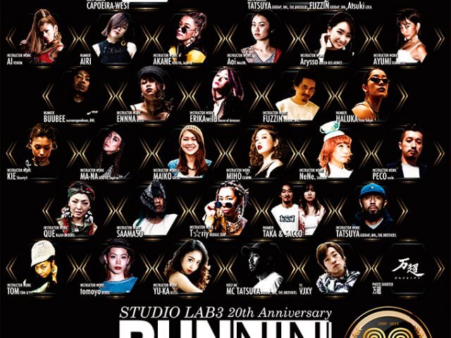 RUNNIN’ -STUDIO LAB3 20th Anniversary- EVENT